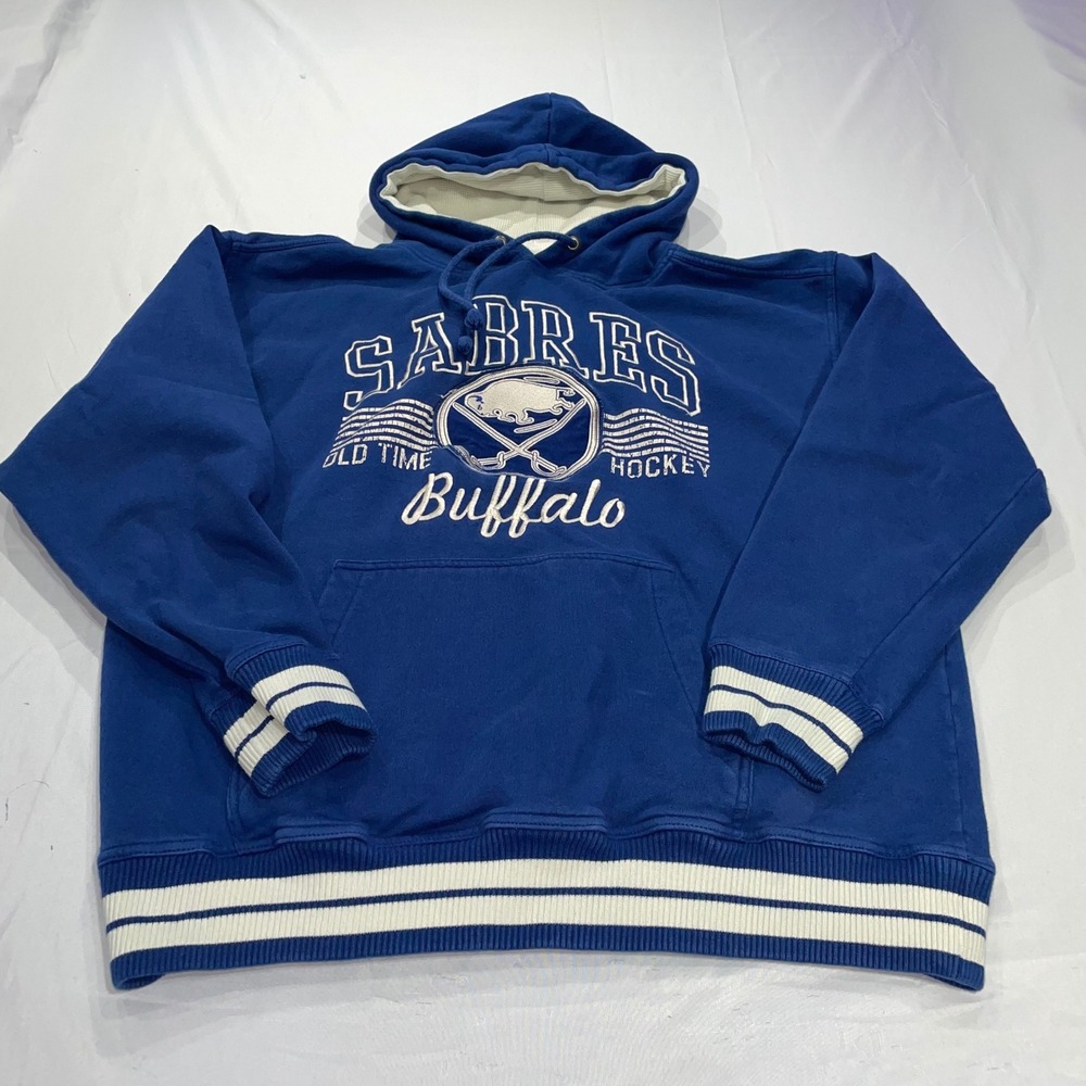 Old Time Hockey Buffalo Sabres Hoodie Mens Large Blue Causeway Collection NHL